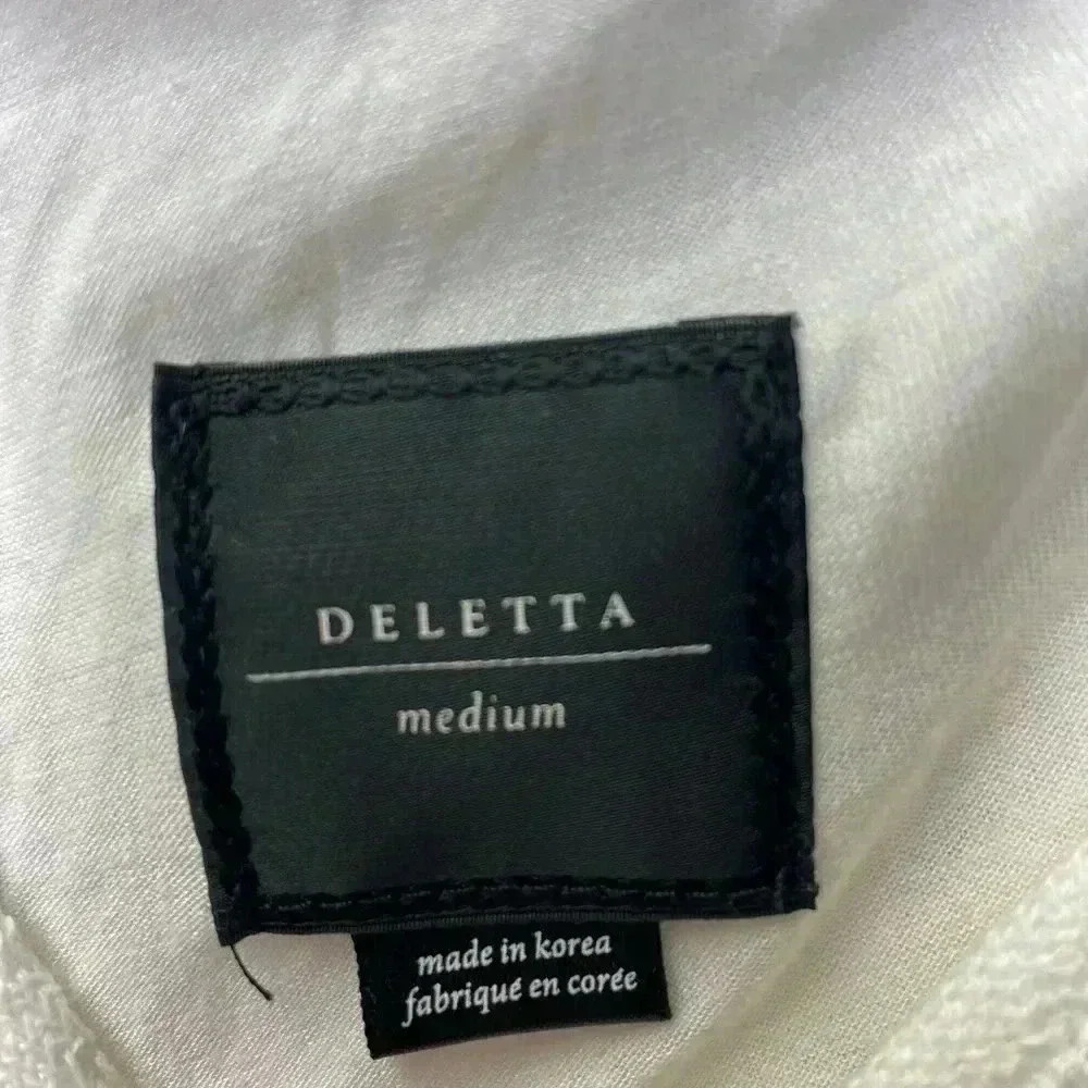 Deletta White Summer Dress Size M Lightweight/Special occasion - Picture 6 of 10